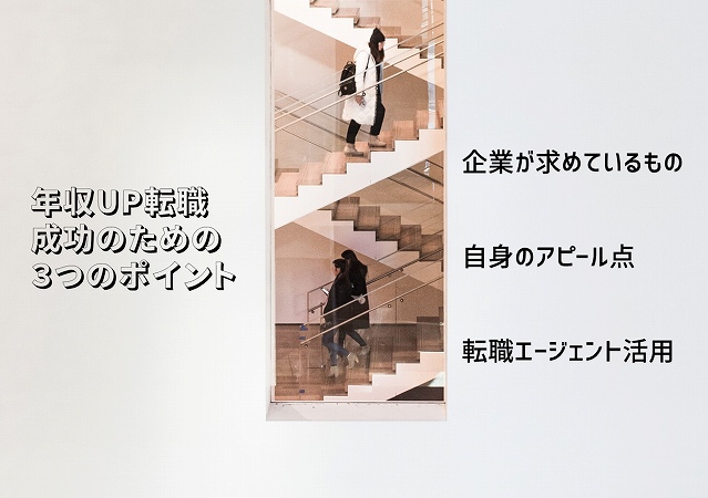 年収UP転職成功のための3つのポイント企業が求めているもの自身のアピール点転職エージェント活用