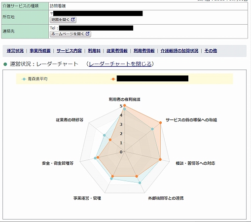 レーダーチャート