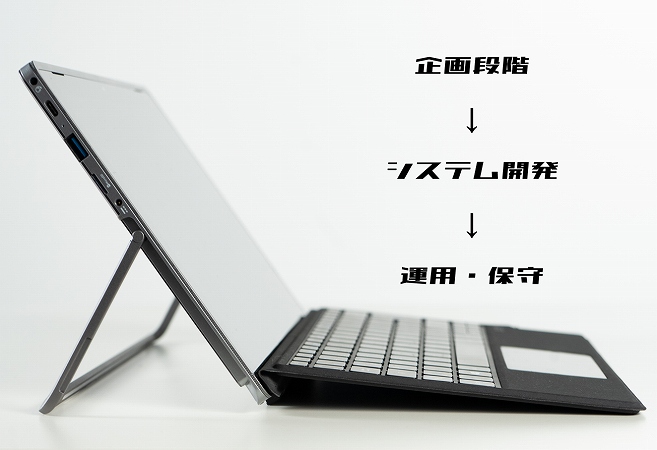 企画段階 ↓ システム開発 ↓ 運用・保守