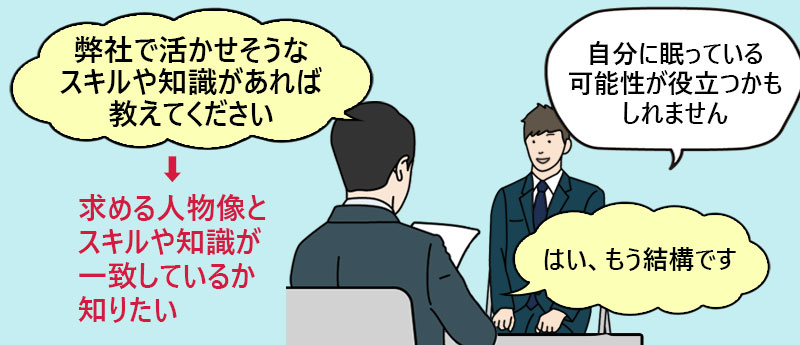 弊社で活かせそうな 知識やスキルがあれば教えてください