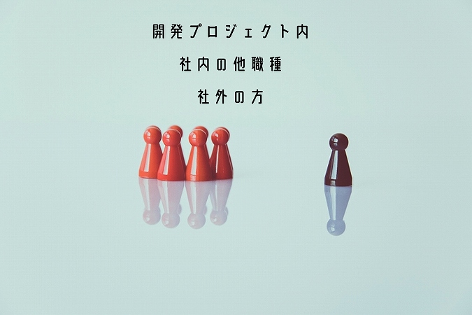 開発プロジェクト内社内の他職種社外の方