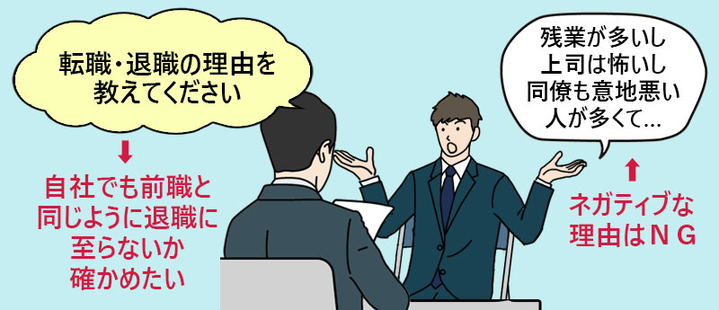 転職・退職の理由を教えてください