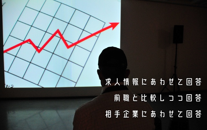 求人情報にあわせて回答前職と比較しつつ回答相手企業にあわせて回答