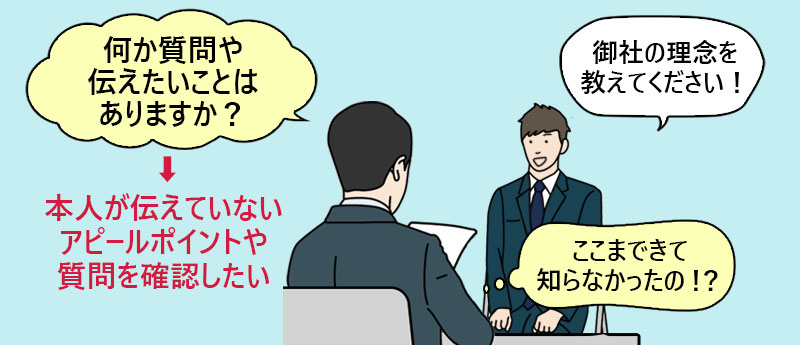 最後に、何か聞きたいことは?