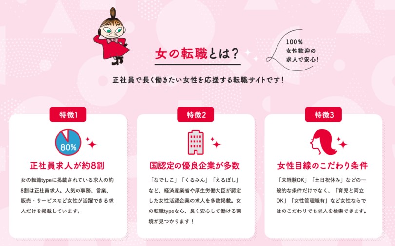 とにかく「女性の転職」のためへのこだわり
