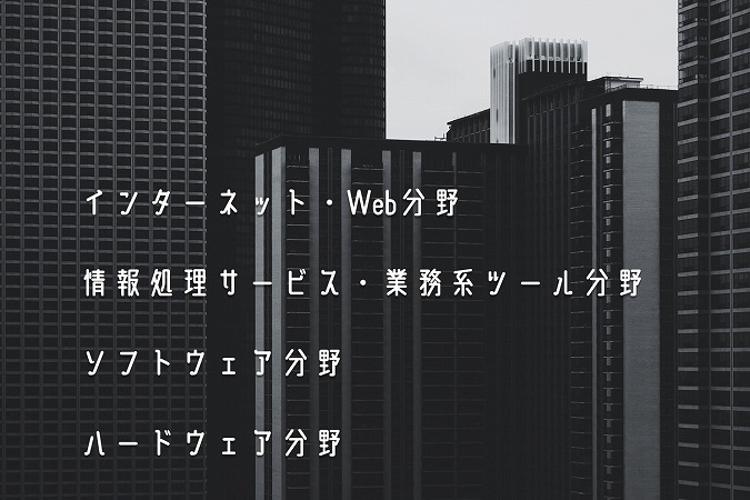 インターネット・Web分野情報処理サービス・業務系ツール分野ソフトウェア分野ハードウェア分野