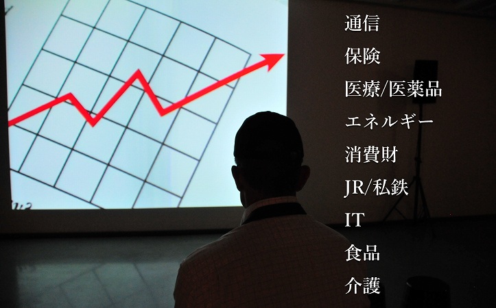 通信保険医療/医薬品エネルギー消費財JR/私鉄IT食品介護