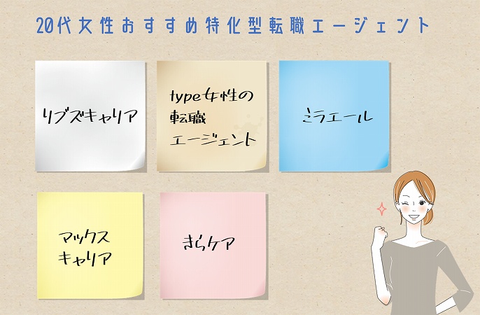 20代女性おすすめ特化型転職エージェント