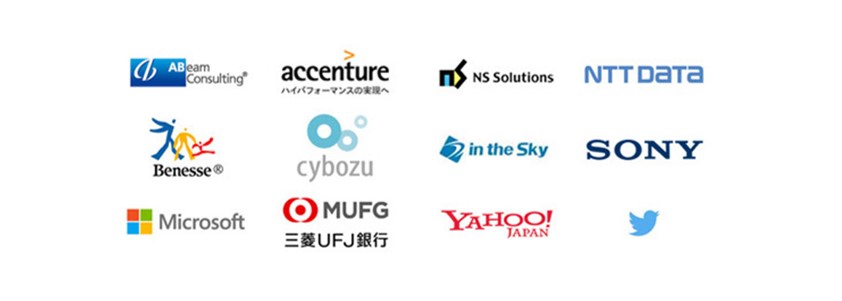 type転職エージェントの取り扱うIT業界の求人企業(一例 公式サイトより)