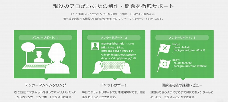 現役のプロがあなたの制作・開発を徹底サポート