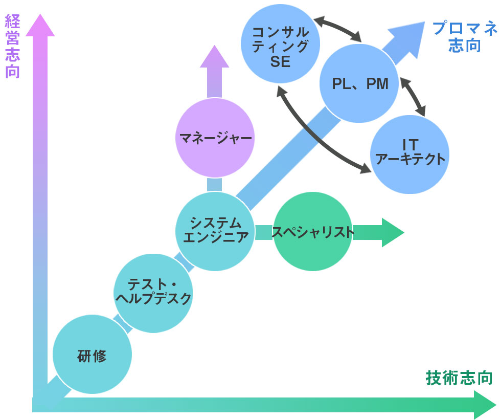 社内SEの考えられる今後のキャリアパスについて