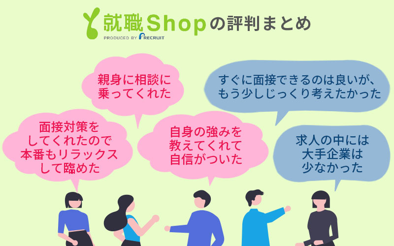 就職Shopの良い評判と悪い評判