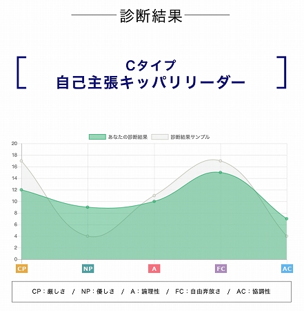 エゴグラム適職診断結果(一部抜粋)
