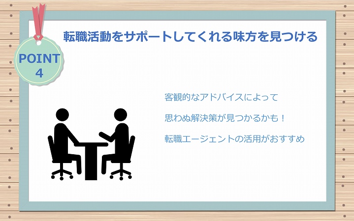 POINT4 転職活動をサポートしてくれる味方を見つける