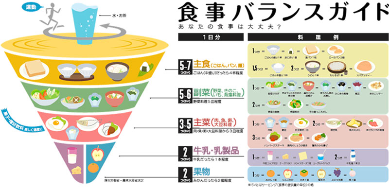 厚生労働省「e-ヘルスネット 食事バランスガイド(基本編)」