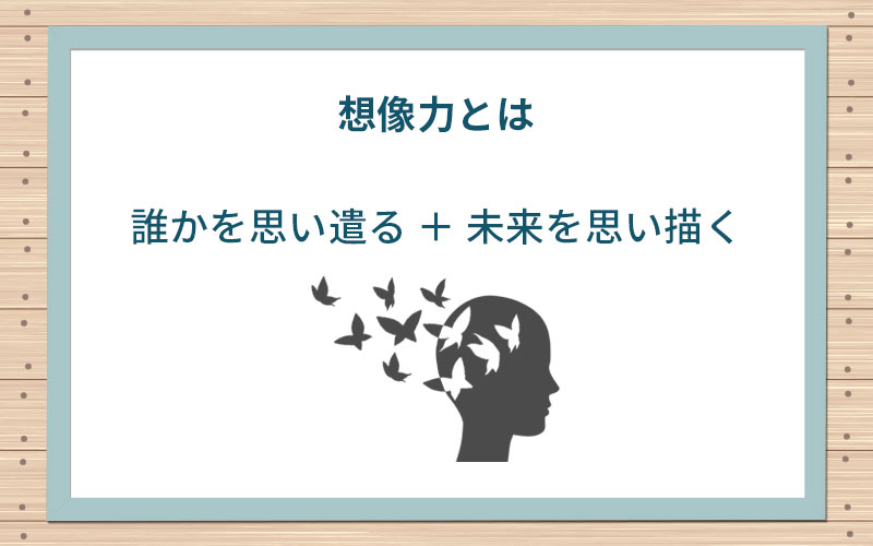 想像力とは誰かを思い遣る + 未来を思い描く