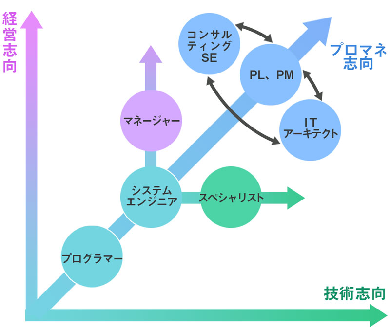 システムエンジニアのキャリアパス