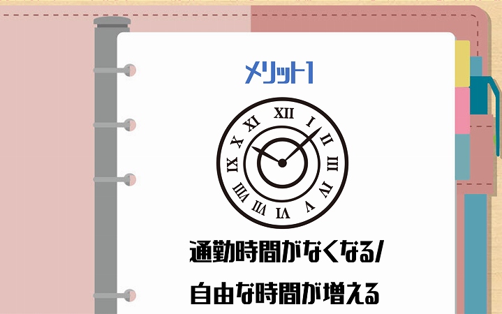 メリット1 通勤時間がなくなる/自由な時間が増える