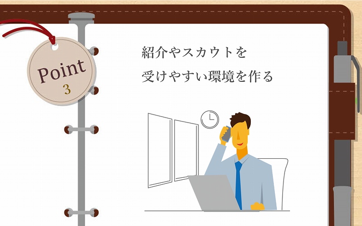 POINT3 紹介やスカウトを受けやすい環境を作る