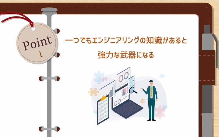 POINT1 一つでもエンジニアリングの知識があると強力な武器になる
