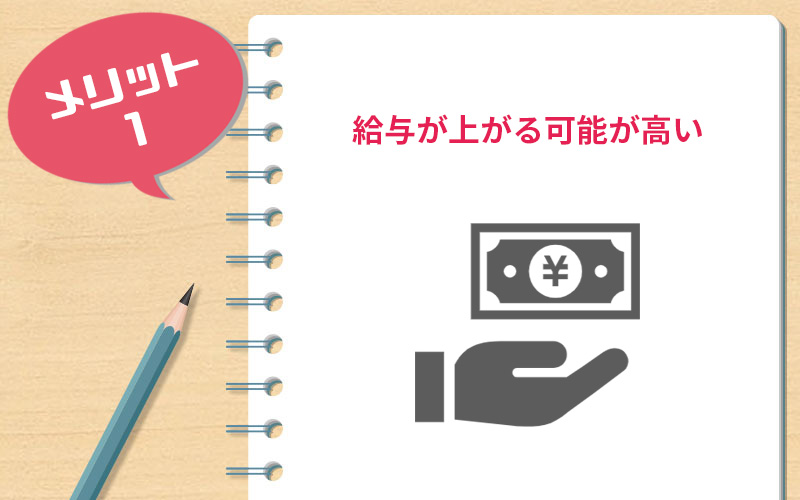 給与が上がる可能が高い
