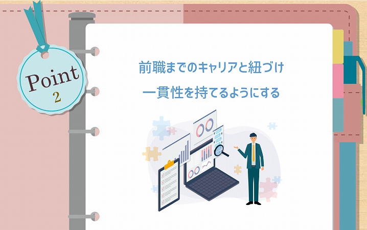 POINT2 前職までのキャリアと紐づけ一貫性を持てるようにする