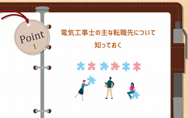 POINT1 電気工事士の主な転職先について知っておく