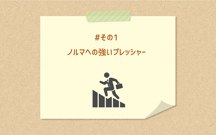 #その1 ノルマへの強いプレッシャー