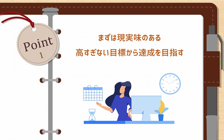 POINT1 まずは現実味のある高すぎない目標から達成を目指す