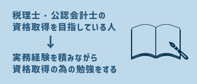 税理士・公認会計士の資格取得を目指している人