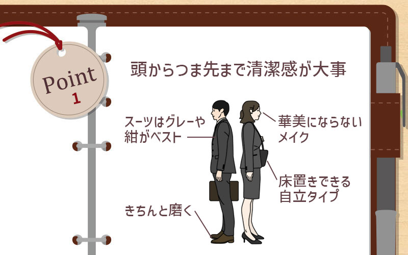 頭からつま先まで清潔感が大事