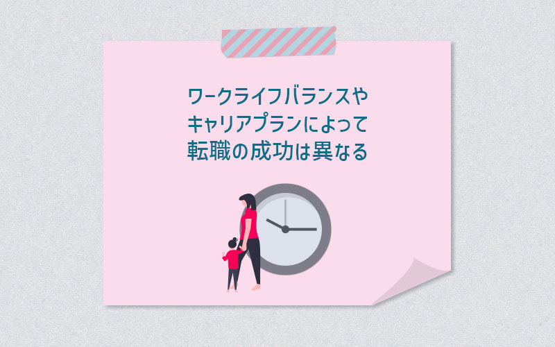 ワークライフバランスやキャリアプランによって転職の成功は異なる