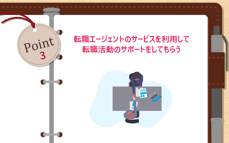 転職エージェントのサービスを利用して転職活動のサポートをしてもらう