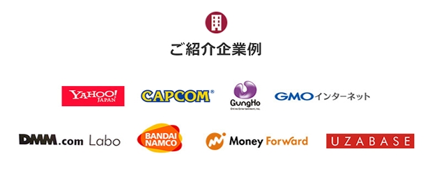 レバテックキャリア紹介企業例
