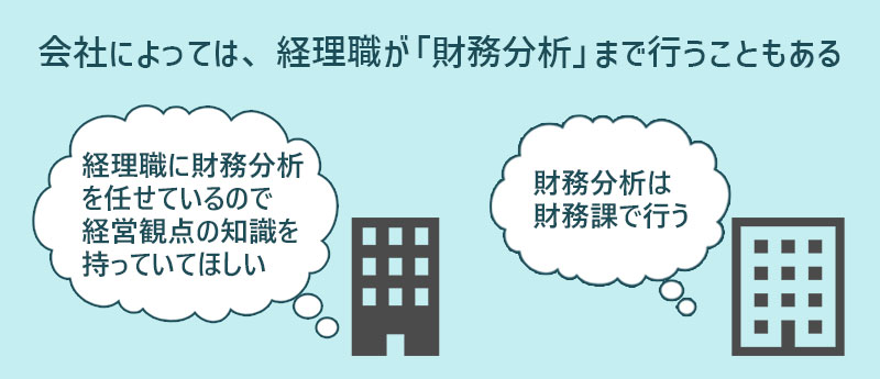 会社によっては、経理職が「財務分析」まで行うこともある