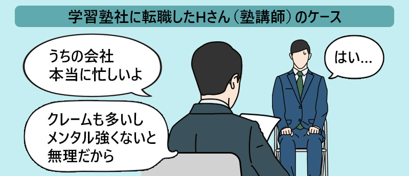 学習塾社に転職したHさん(塾講師)のケース