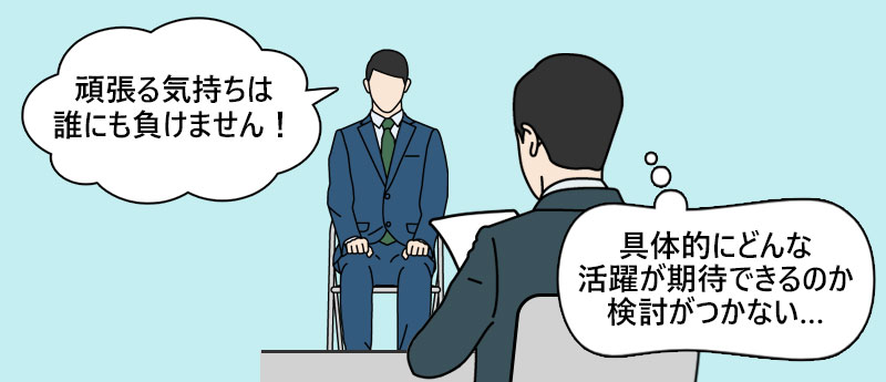 求人企業に適切な自己PRができていない