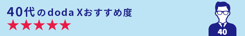 40代のdoda Xおすすめ度★★★★★