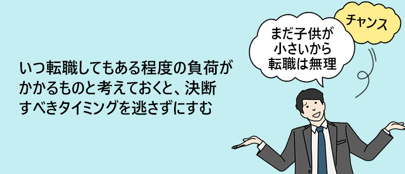 いつ転職してもある程度の負荷がかかるものと考えておくと、決断すべきタイミングを逃さずにすむ