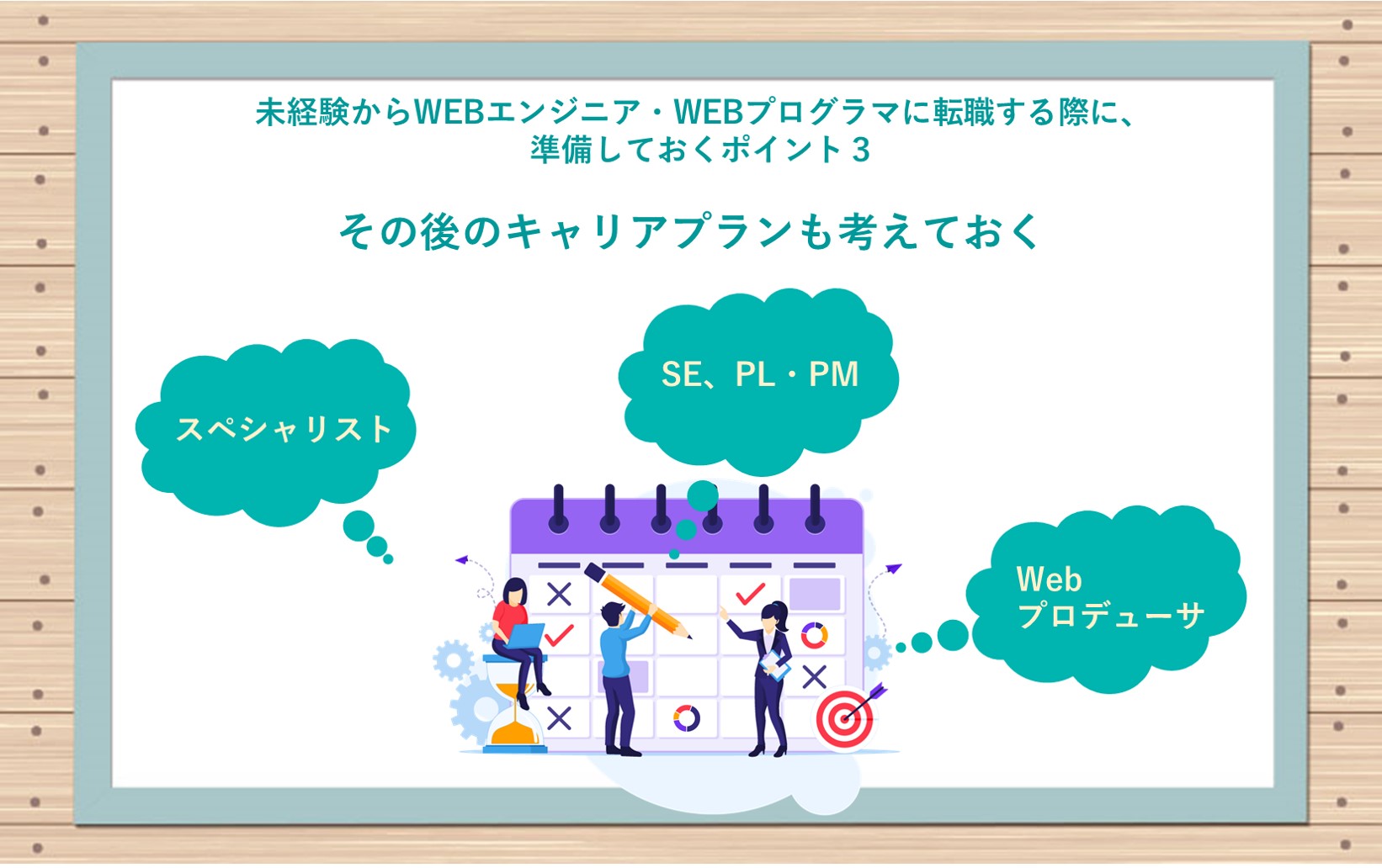 未経験からWebエンジニア・Webプログラマーに転職する際に、準備しておくポイント3 ●その後のキャリアプランも考えておく