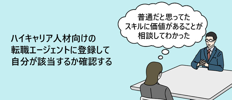 ハイキャリア人材向けの転職エージェントに登録して自分が該当するか確認する