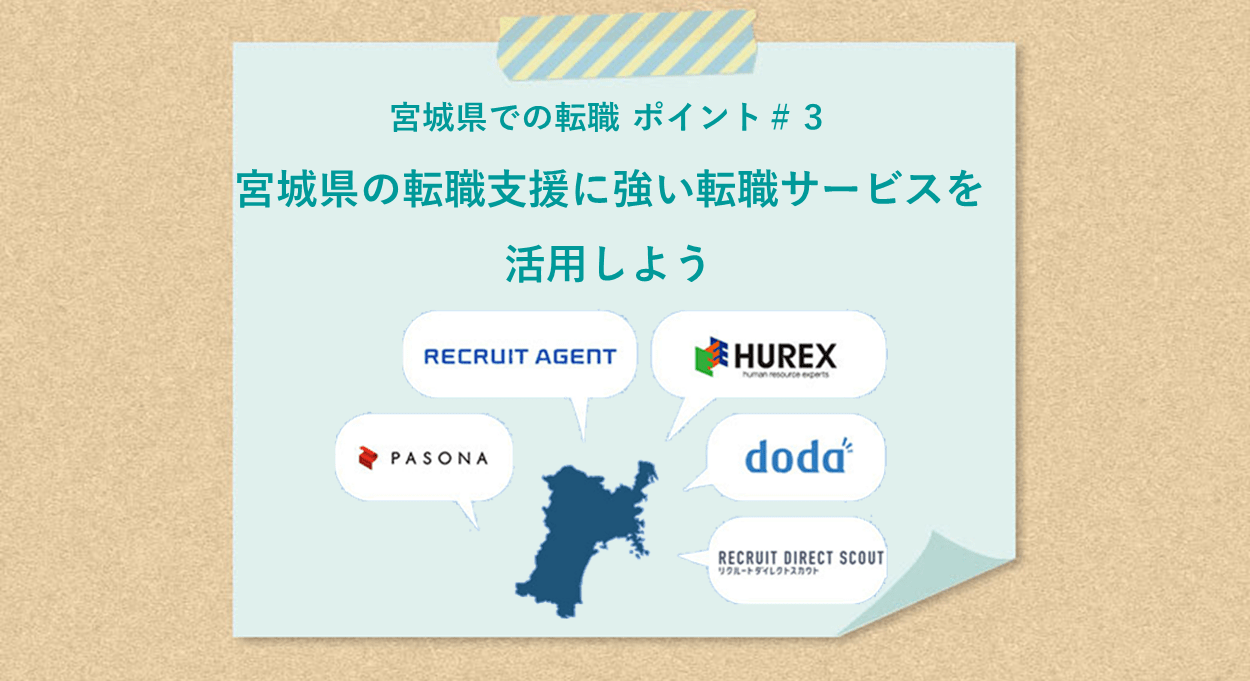 宮城県での転職 ポイント#3 宮城県の転職支援に強い転職サービスを活用しよう