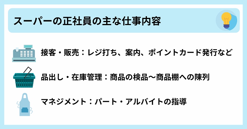 スーパーマーケットの正社員になるには 仕事内容と未経験から転職のポイント