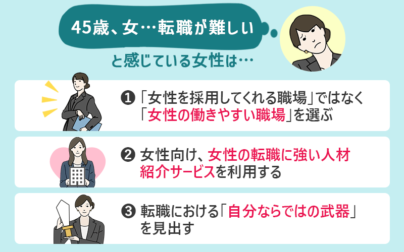 45歳で転職したいと思ったときに 転職成功の対策をケース別に紹介