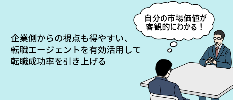 企業側からの視点も得やすい、転職エージェントを有効活用して転職成功率を引き上げる