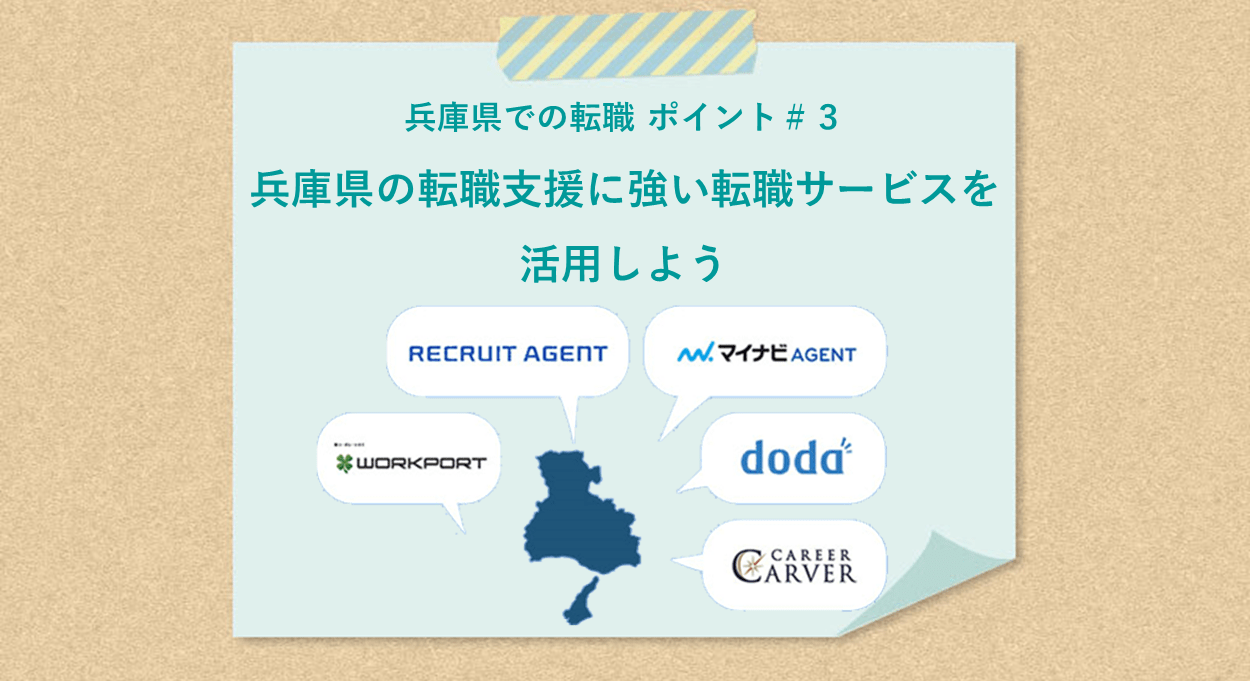 兵庫県での転職 ポイント#3 兵庫県の転職支援に強い転職サービスを活用しよう