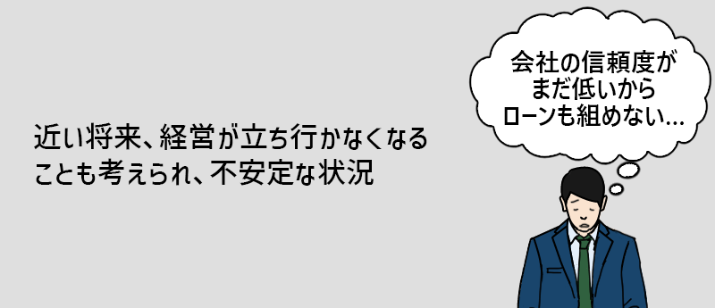 近い将来、経営が立ち行かなくなることも考えられ、不安定な状況