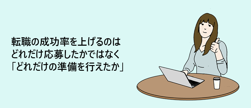 転職の成功率を上げるのはどれだけ応募したかではなく「どれだけの準備を行えたか」