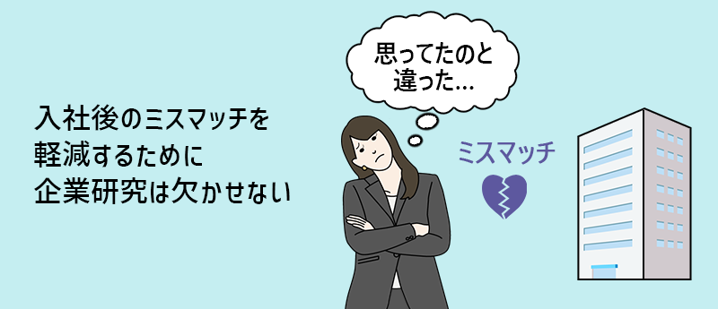 入社後のミスマッチを軽減するために企業研究は欠かせない