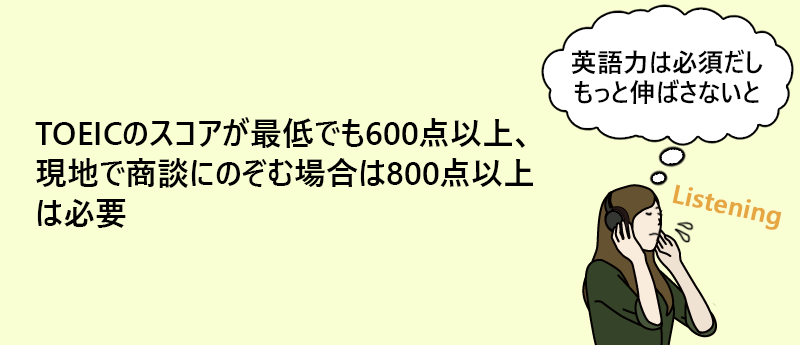 商社に転職するならTOEICのスコアが最低でも600点以上、現地で商談にのぞむ場合は800点以上は必要